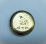 95 Gram .999 Fine Zinc Hand Poured Bitcoin Style Bullion Round - Nickel and 24K Gold Plated