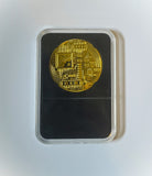 Slabbed and Certified Bitcoin Round - Gold Plated