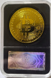 Slabbed and Certified Bitcoin Round - Gold Plated