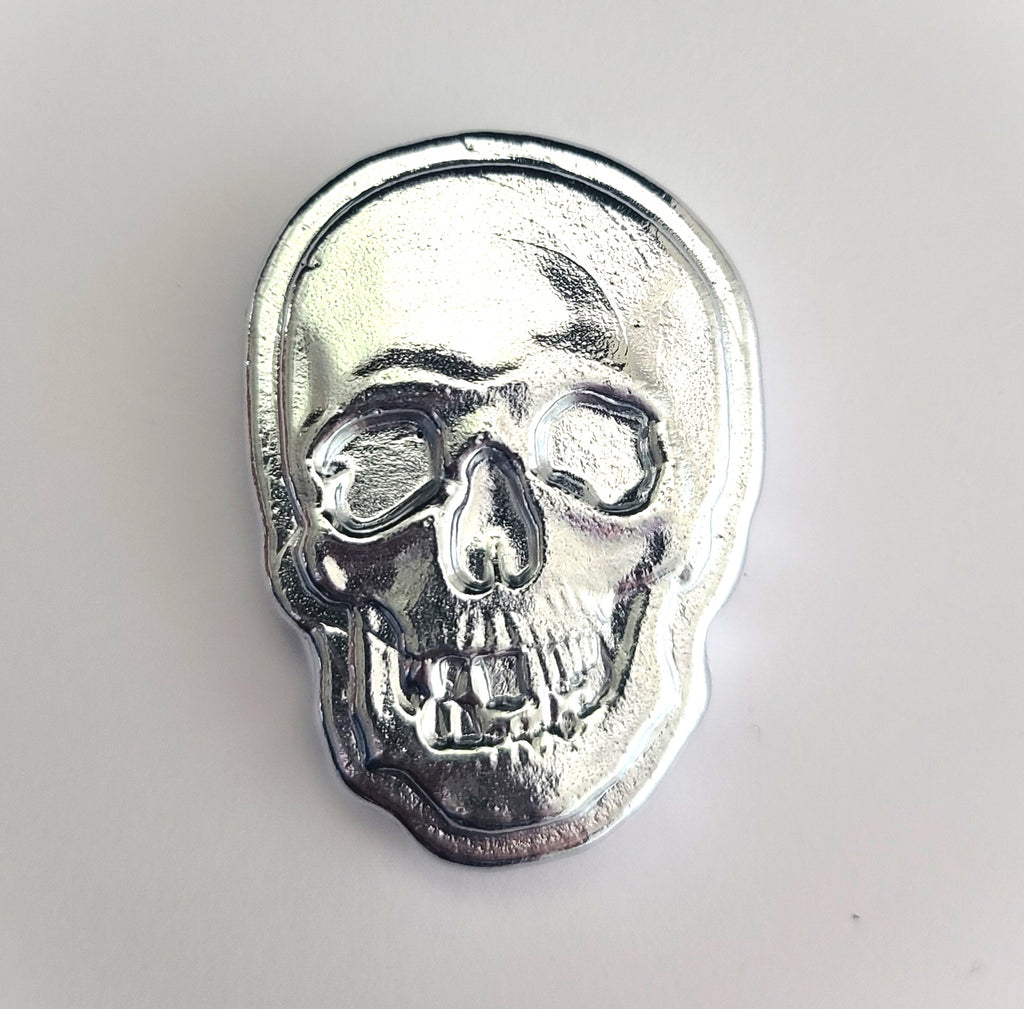 Skull - .999 Fine Zinc Art Bar ( 100 - 110 Grams )
