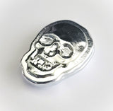 Small Skull - 2 Troy Ounce .999 Fine Zinc Art Bar
