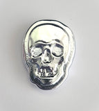 Small Skull - 2 Troy Ounce .999 Fine Zinc Art Bar