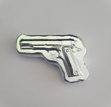Pistol - .999 Fine Zinc Art Bar ( 50 - 60 Grams )