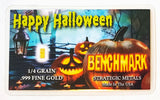 Happy Halloween! - 1/4 Grain .999 Fine 24K Gold Bar in COA Card