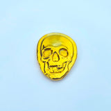 50 Gram .999 Fine Silver Skull - Electroplated in 24K Gold - Hand Poured & Stamped