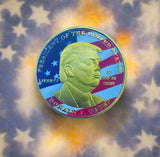Gold Plated And Colorized Donald Trump 2024 Souvenir Coin