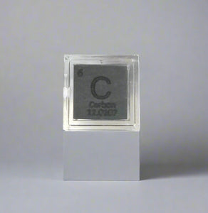 10mm .999 Fine Carbon Elemental Cube in Protective Case