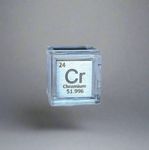 10mm .997 Fine Chromium Elemental Cube in Protective Case