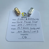 Fylkir & Dróttning - Set of 1/4 Troy Ounce Hand Poured .999 Fine Silver Art Bars - 24K Gold Electroplated - Only 3 Sets Remain