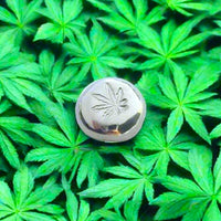 Hemp - 1/10 Troy Ounce Hand Poured .999 Fine Silver Button Round & Certificate Of Authenticity