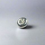 Hemp - 1/10 Troy Ounce Hand Poured .999 Fine Silver Button Round & Certificate Of Authenticity