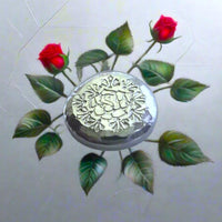 Silver Rose - 1/2 Troy Ounce Hand Poured .999 Fine Silver Art Round with Certificate of Authenticity