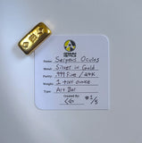 Serpens Oculos - 1 Troy Ounce  .999 Fine Silver Bar in 24K Gold with Certificate of Authenticity - Only 5 Made