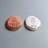 Hand Poured .999 Fine Copper & Silver Rounds Set - Native American & Skull