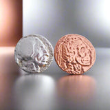 Hand Poured .999 Fine Copper & Silver Rounds Set - Native American & Skull