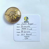 Jolly Roger - .9999 Fine Bismuth Art Round - Natural Toning - ( 75 - 85 Grams ) - With Certificate of Authenticity