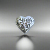 Heart -  .999 Fine Zinc Art Bar ( 70 -80 Grams ) - With Certificate of Authenticity