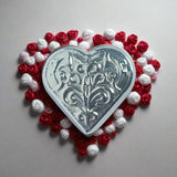 Heart -  .999 Fine Zinc Art Bar ( 70 -80 Grams ) - With Certificate of Authenticity