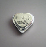 Heart -  .999 Fine Zinc Art Bar ( 70 -80 Grams ) - With Certificate of Authenticity