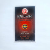 Ruby Red - 1 Grain .999 Fine Silver Bullion Bar - In COA Card