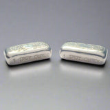 2 Troy Ounce Set - .999 Fine Silver Valentines Bars - Hand Poured - Laser Etched - Certified