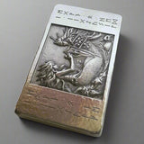 Heart and Shield - Deluxe 10 Troy Ounce Hand Poured .999 Fine Zinc Art Bar - Laser Etched - Certified