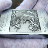 Heart and Shield - Deluxe 10 Troy Ounce Hand Poured .999 Fine Zinc Art Bar - Laser Etched - Certified