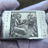 Heart and Shield - Deluxe 10 Troy Ounce Hand Poured .999 Fine Zinc Art Bar - Laser Etched - Certified