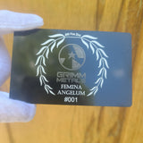 Femina Angelum - Deluxe Hand Poured & Laser Etched .999 Fine Zinc Art Round - Certified