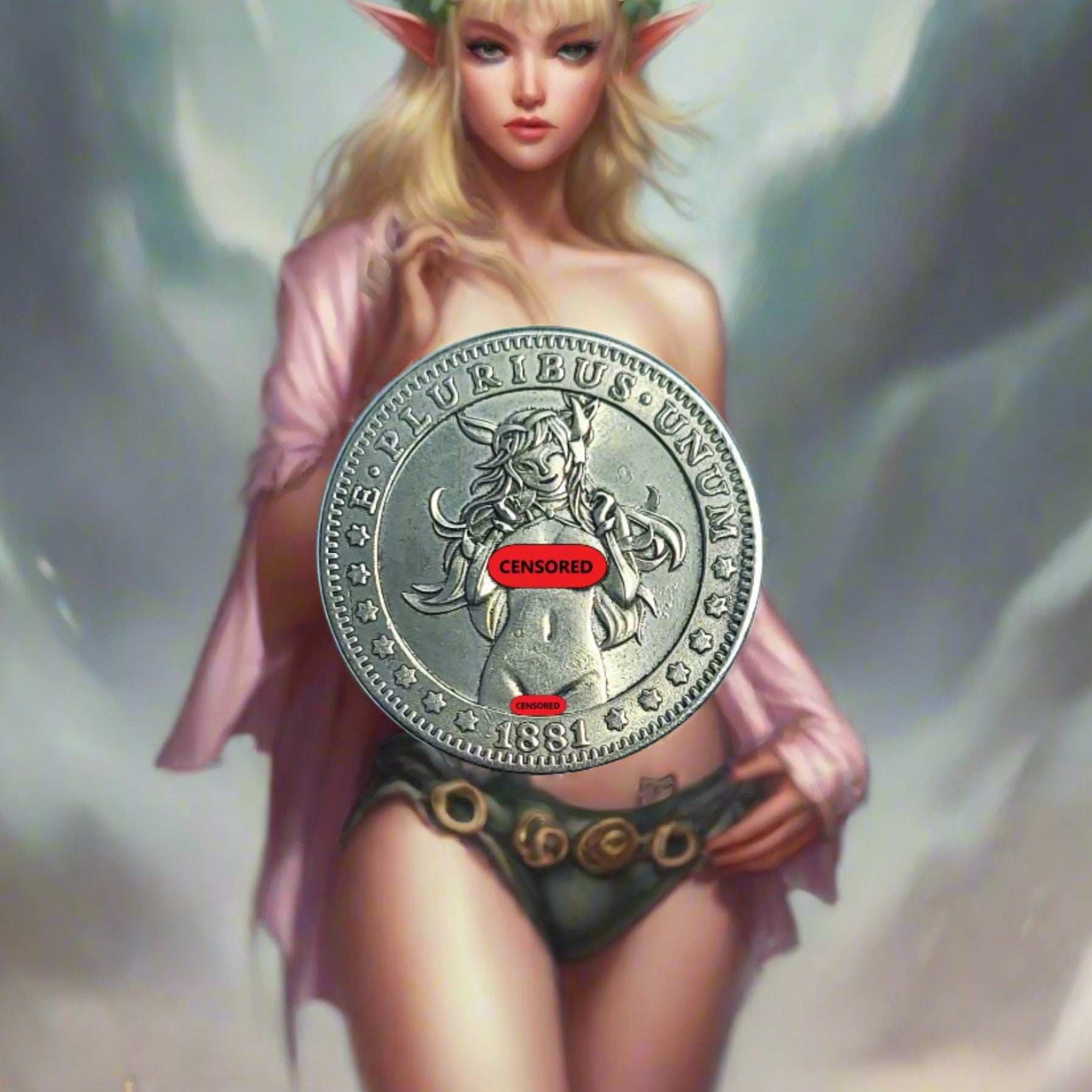 Sexy Anime Elf Girl - Novelty Coin | Grimm Metals