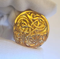 67 Gram .999 Fine Silver Celtic Knot - 24K Gold Electroplated - Grimm Metals