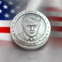 Presidential Portrait - Deluxe 1 Troy Ounce Poured .999 Fine Zinc Art Round - Laser Etched - Certified