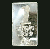 Sapphire Blue - 1 Grain .999 Fine Silver Bullion Bar - In COA Card