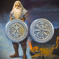 Berserkers Compass - .999 Fine Zinc Art Round