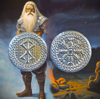 Berserkers Compass - Double Sided .999 Fine Zinc Art Round ( 45 - 50 Grams ) - with Certificate of Authenticity