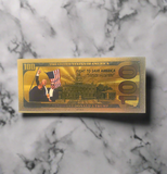 (10) $100 - 24K Gold Foiled Trump Novelty Federal Reserve Notes - Fight!