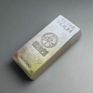 1 Pound .999 Fine Indium Bullion Bar