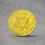 Gold Plated Donald Trump 2024 Souvenir Coin
