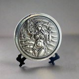 'Murica - Deluxe Hand Poured & Laser Etched .999 Fine Zinc Art Round - Certified