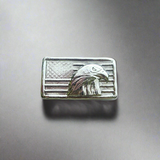 Flag & Eagle - .999 Fine Zinc Art Bar ( 90 - 100 Grams ) - With Certificate of Authenticity