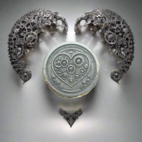 Clockwork Heart - Deluxe 1 Troy Ounce Poured .999 Fine Zinc Art Round - Laser Etched - Certified