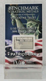 1/10 Troy Ounce .999 Fine Silver Patriot Bar