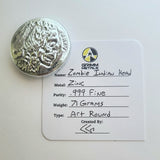 Zombie Indian Head -  .999 Fine Zinc Art Round ( 70 - 80 Grams ) - With Certificate of Authenticity