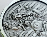 'Murica - Deluxe Hand Poured & Laser Etched .999 Fine Zinc Art Round - Certified