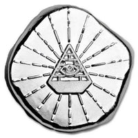 1/2 Troy Ounce .999 Fine Hand Poured Silver Round - All Seeing Eye