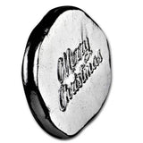 1/2 Troy Ounce .999 Fine Hand Poured Silver Round - "Merry Christmas"