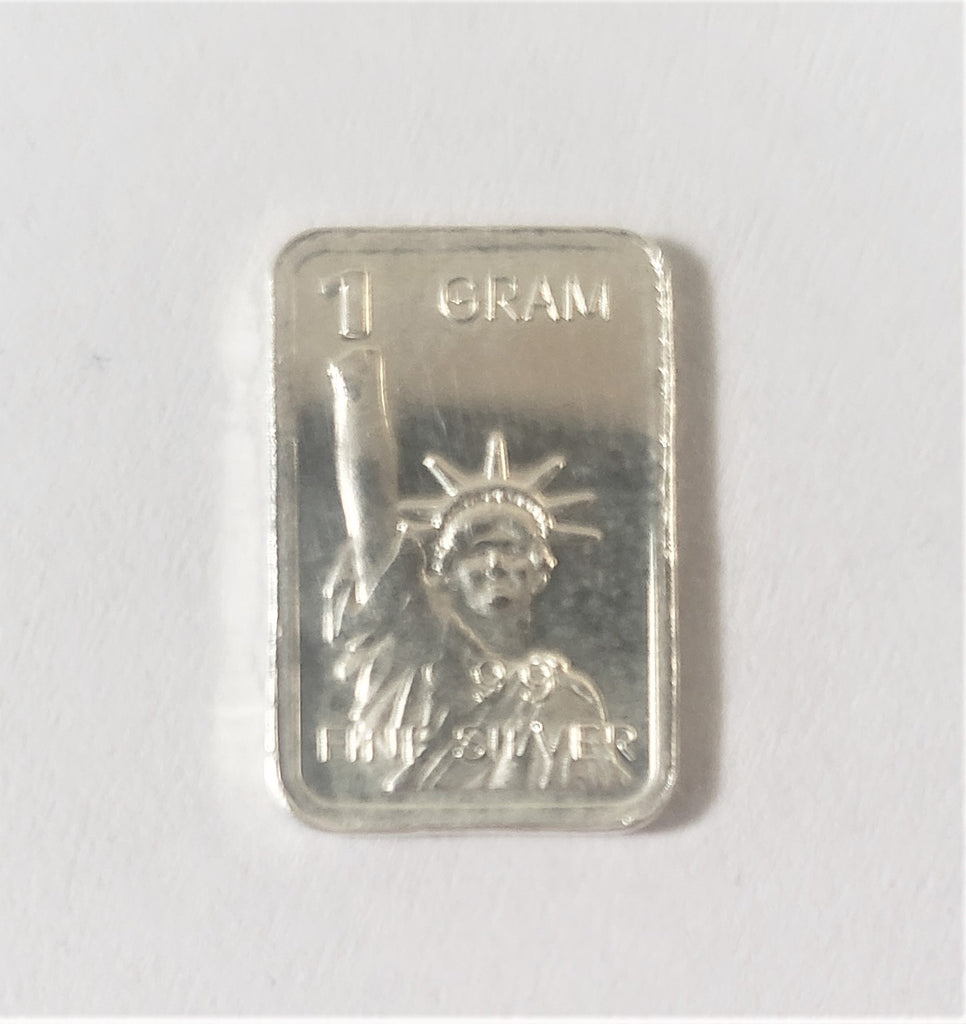 1 Gram .999 Fine Silver Bullion Bar -  Statue of Liberty