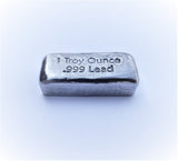 1 Troy Ounce .999 Fine Lead Bullion Bar - No Logo