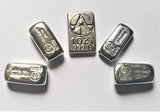 5 Piece Set - 1 Troy Ounce Hand Poured Bullion Bars - .999 Fine Indium - Tin - Bismuth - Lead - Zinc