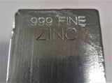 1 Kilo .999 Fine Zinc Bullion Bar